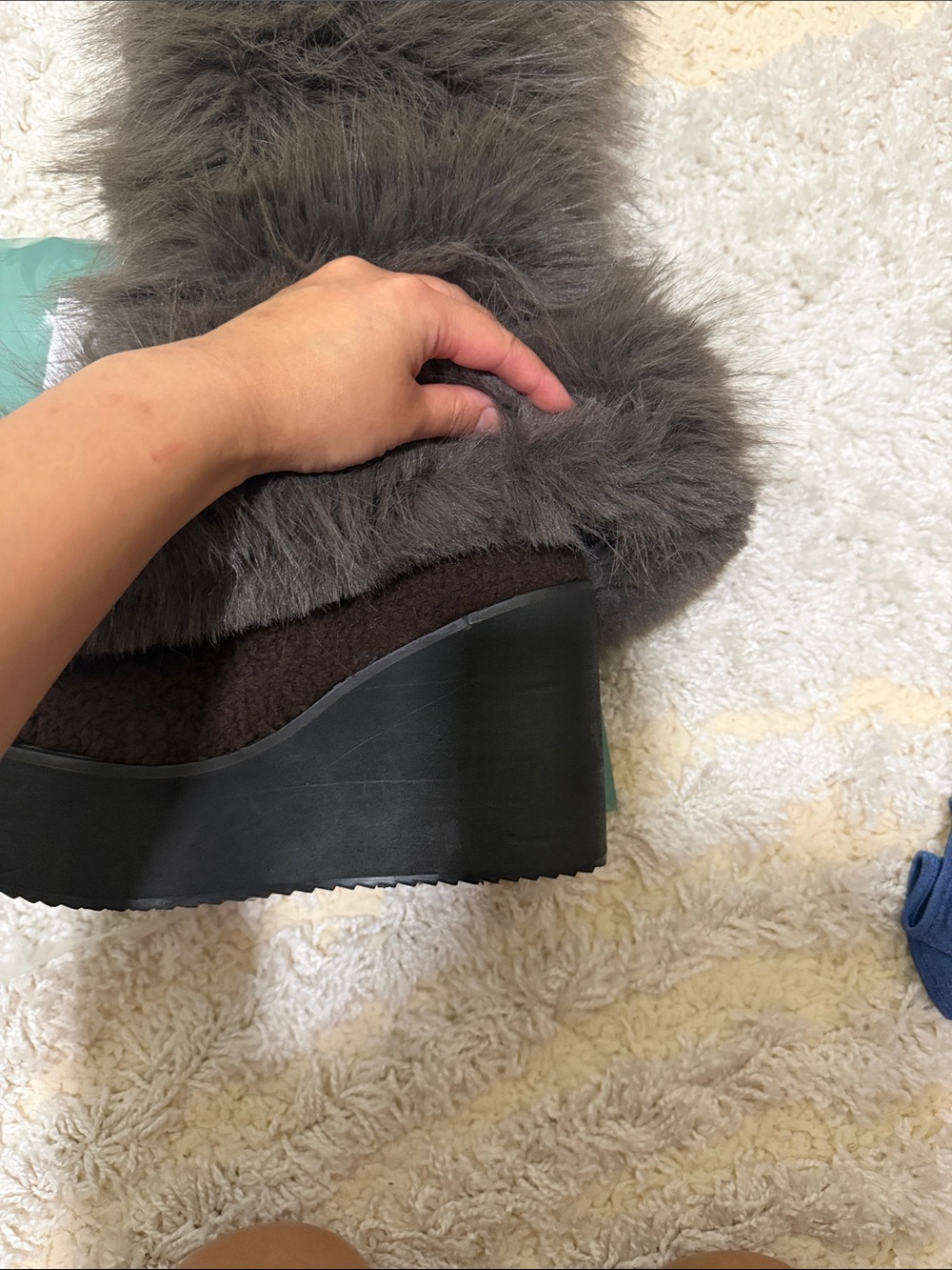 Free People Wild Thing Faux Fur Boots - Picture 9 of 12